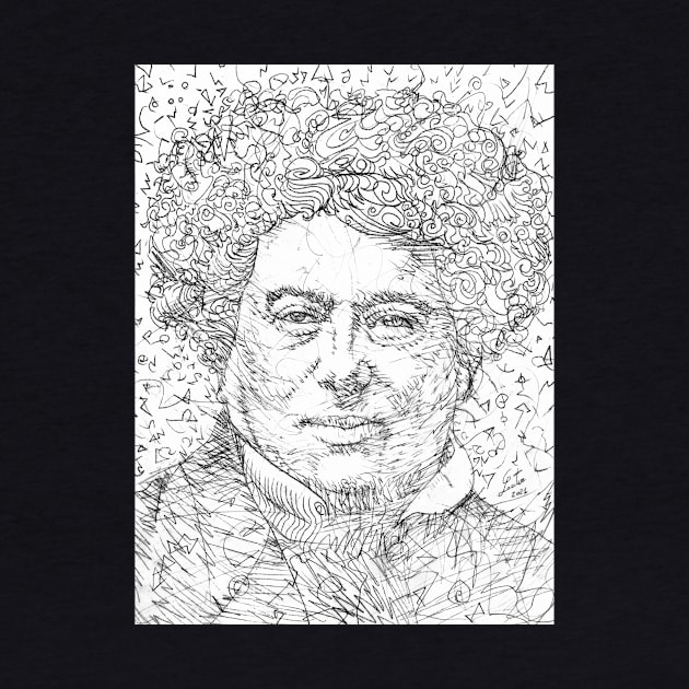 ALEXANDRE DUMAS pencil portrait .1 by lautir